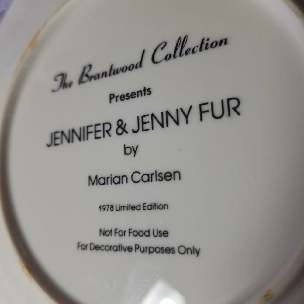 JENNIFER AND JENNY FUR 1978  Plate